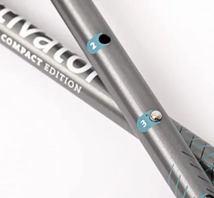 Close up of height adjustment - Urban Poles Activator 2 Poling Set with ergonomic Coregrip handles and bell-tip design for rehab walking and mobility support