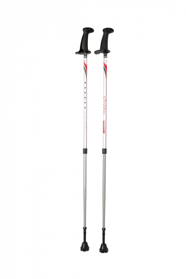 Urban Poles Activator Poling Set with Coregrip handles and bell-shaped tips for rehab and mobility support
