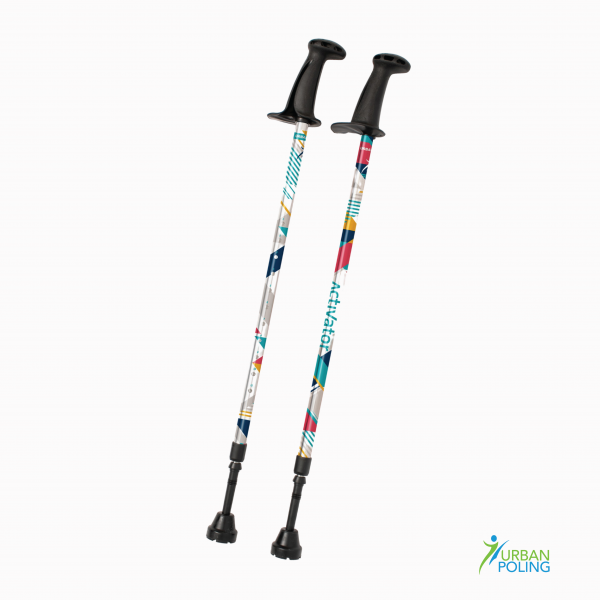 Urban Poles Activator MODA collapsible walking poles with wide ledge grip and bell-shaped tip for hiking and mobility support