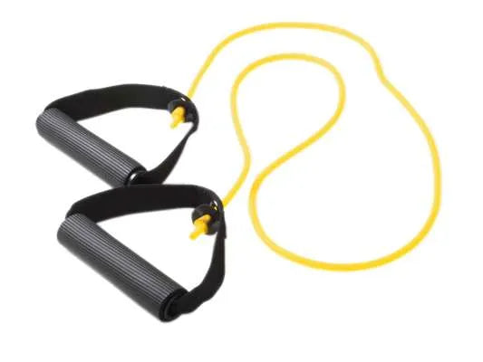CanDo Exercise Tubing with Handles for portable resistance training, strength workouts, and rehabilitation exercises